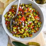pickle de gallo with tortilla chips