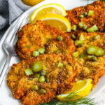 dill pickle schnitzel on a plate