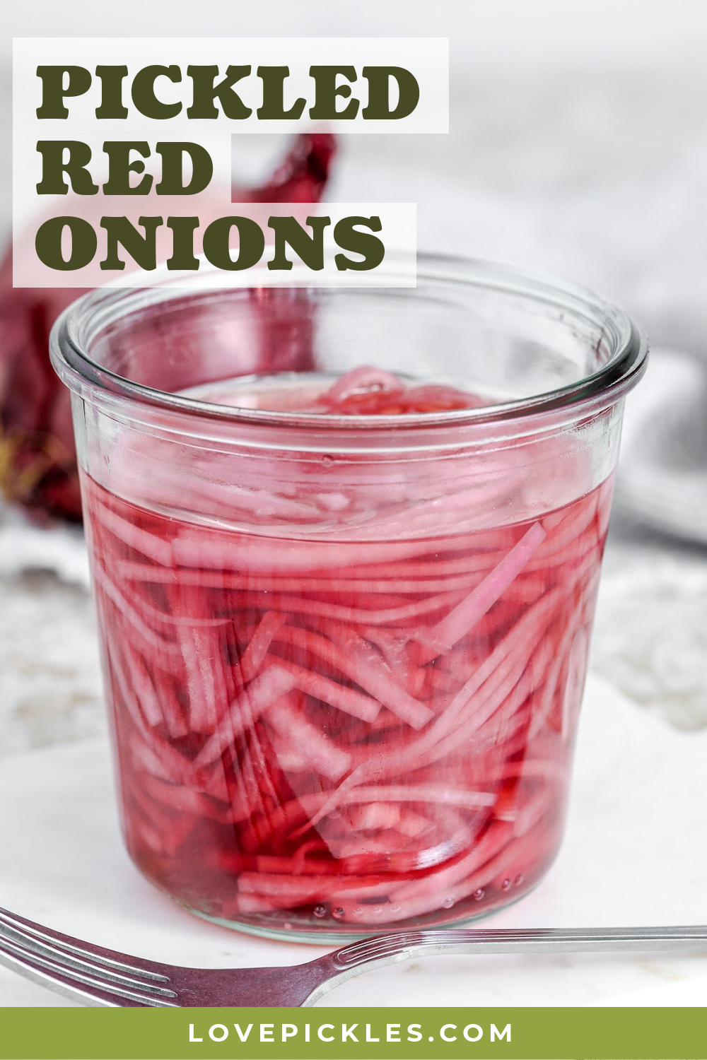 pickled red onions with text