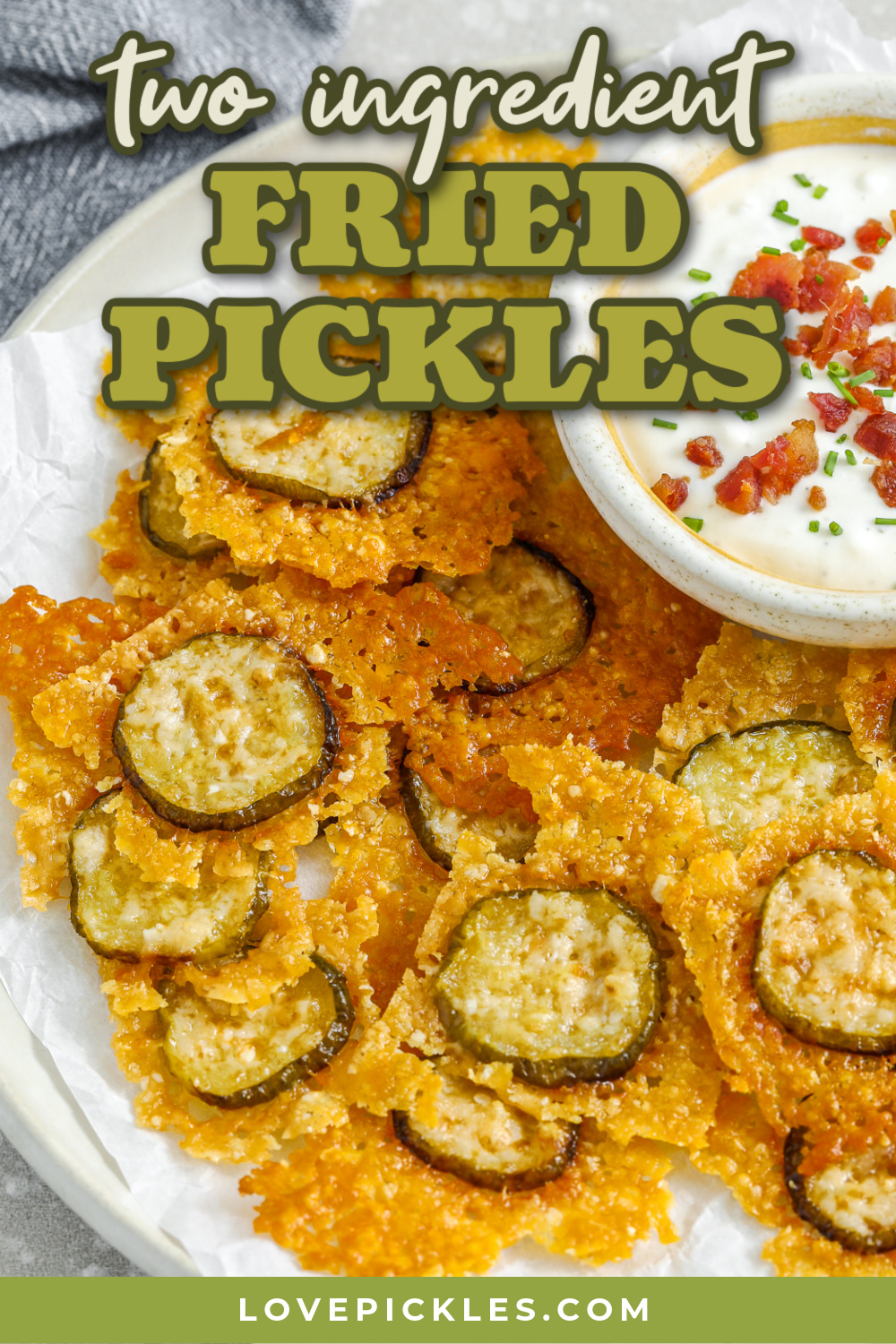 Cheese pickle chips with text