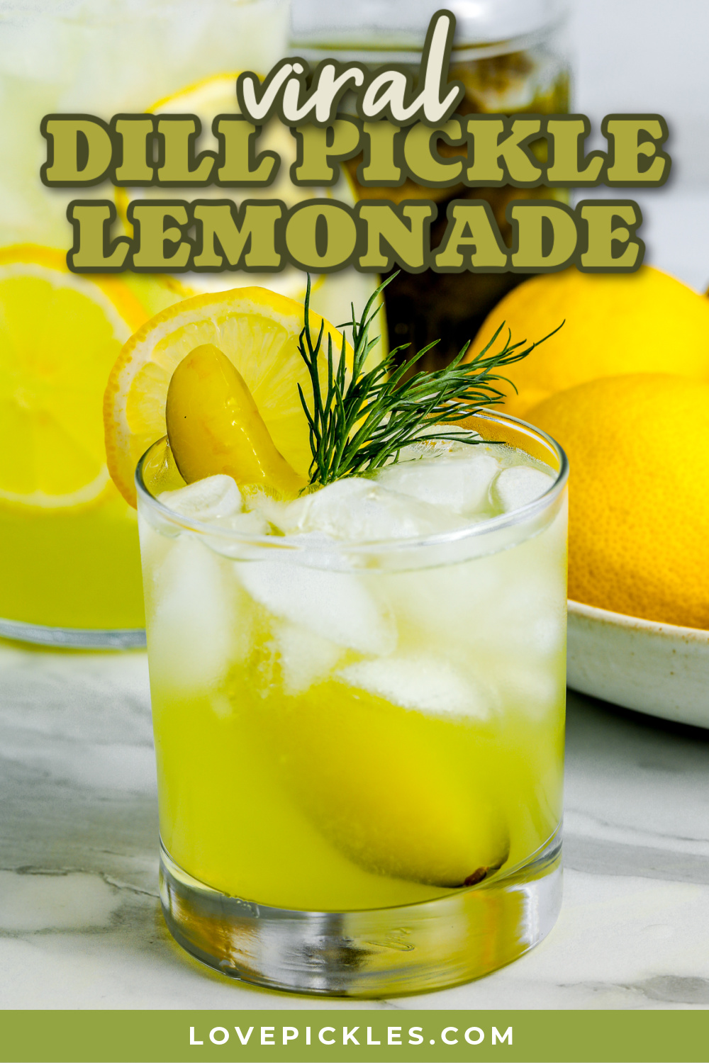 viral dill pickle lemonade with text